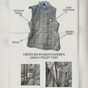 TAKE 50% OFF | Carhartt Women's Sherpa Lined Utility Vest (S) - Green NWT